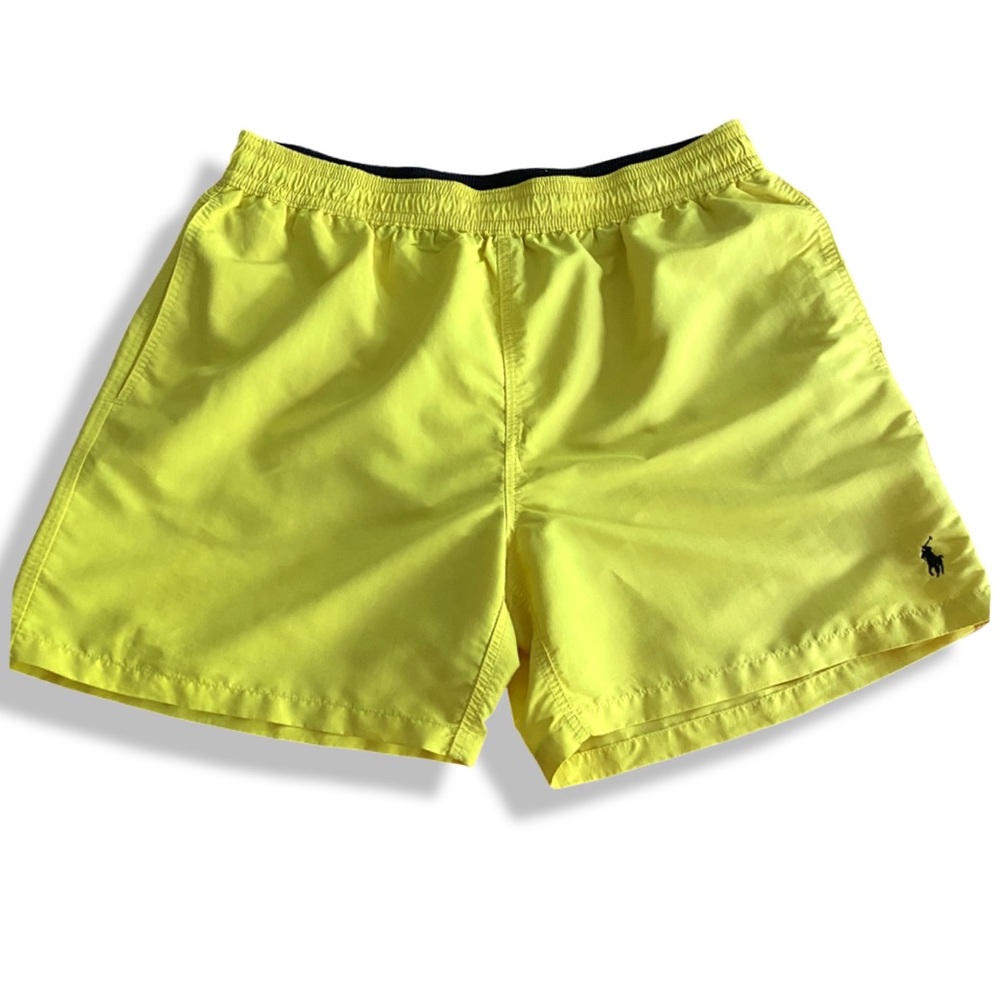 Ralph Lauren Polo | Yellow 5" Lined Embroidered Logo Swim Trunks